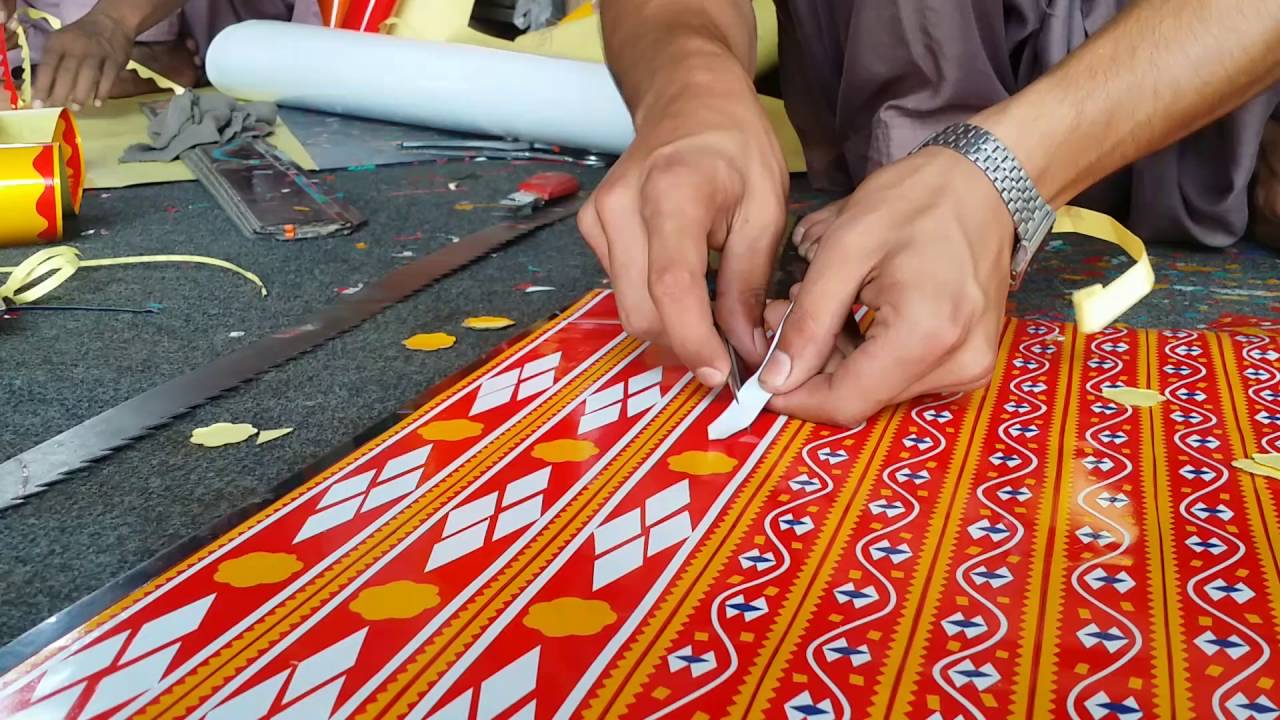 Amazing Truck art in pakistan (how the design are made)