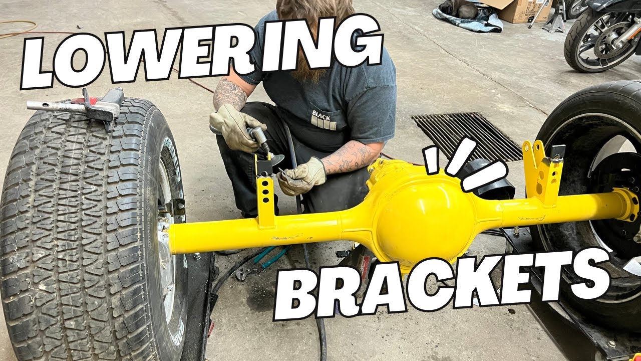 1954 f100 build| Fabing lowering brackets on ford 9 in| + cool project at cowboy custom | episode 3