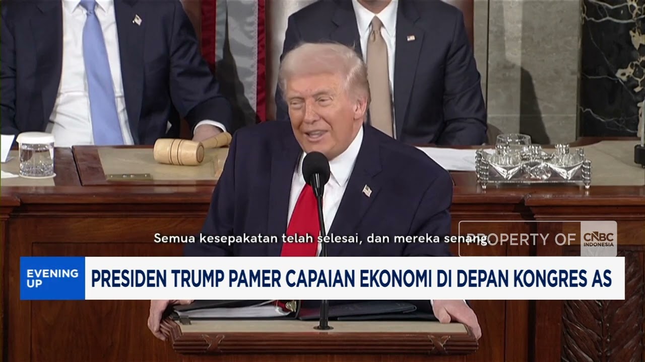 Presiden Trump Pamer Capaian Ekonomi di Depan Kongres As