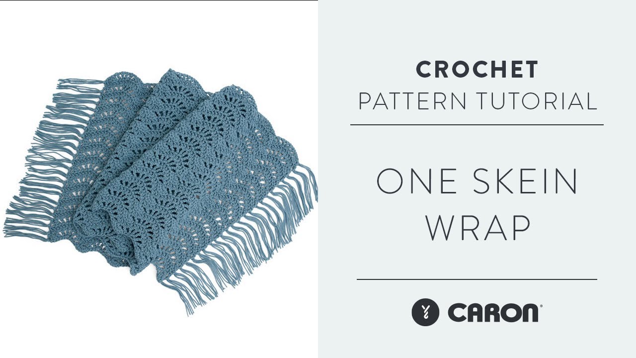 How to Crochet a Lace Wrap with One Skein of Yarn | Easy Pattern Tutorial