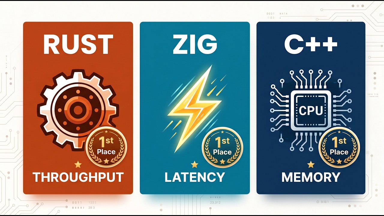 Zig vs Rust vs C++: один API, три разных победителя