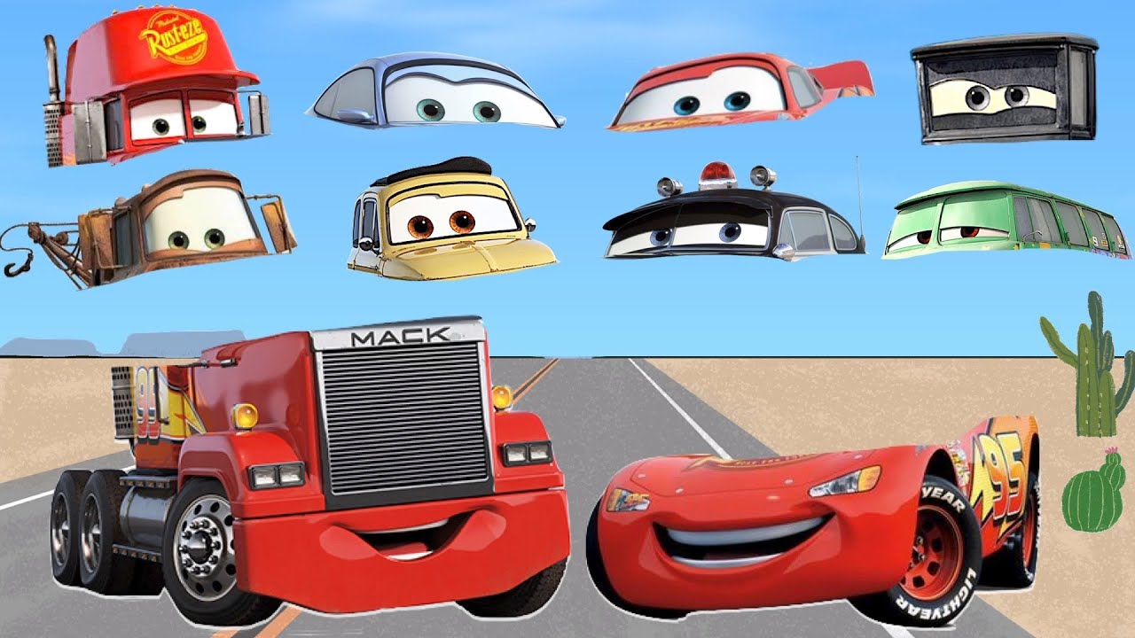 カーズのおかおはどれだ？＃２　知育　教育　幼児　赤ちゃん　Wrong Head Disney Cars Lightning McQueen 라이트닝 맥퀸
