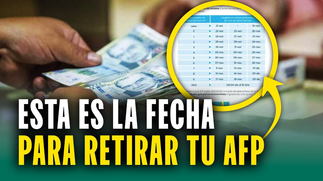 &iquest;Cu&aacute;ndo puedo retirar mi AFP? Conoce el cronograma para ir al banco seg&uacute;n tu DNI