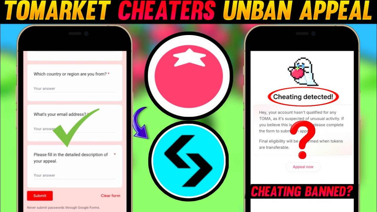 Cheating detected appeal now tomarket | Tomarket airdrop ban soloution | tomarket airdrop update