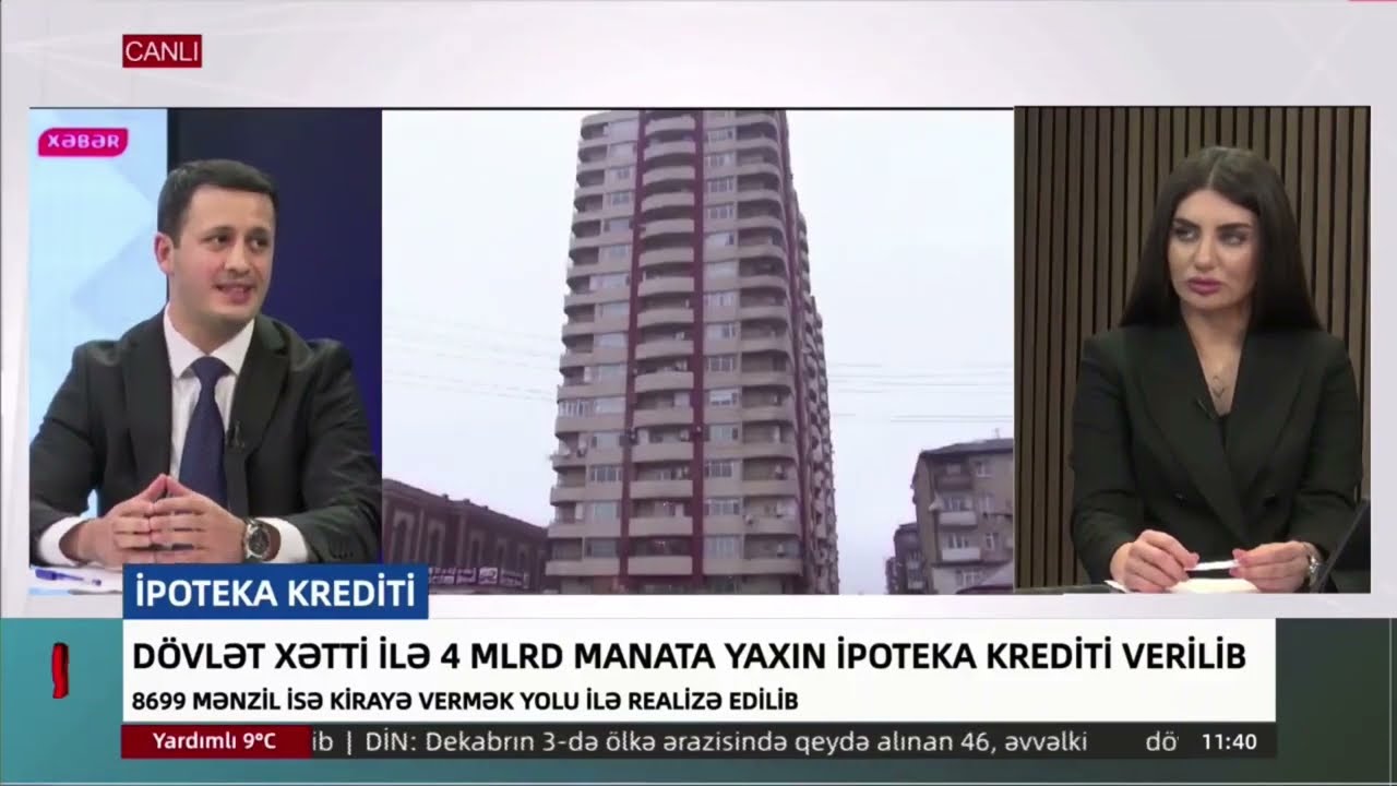 Real TV-nin “Birinci Xəbər” verilişində Kirayə mənzil mexanizmi mövzusu müzakirə olunub.