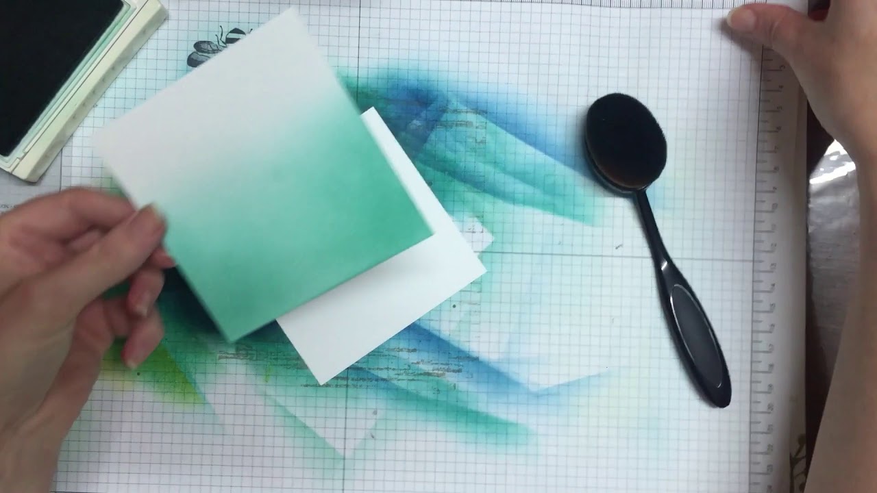 STAMPIN UP: How to Ink Blend with Stampin Up Inkpads and Makeup Brushes