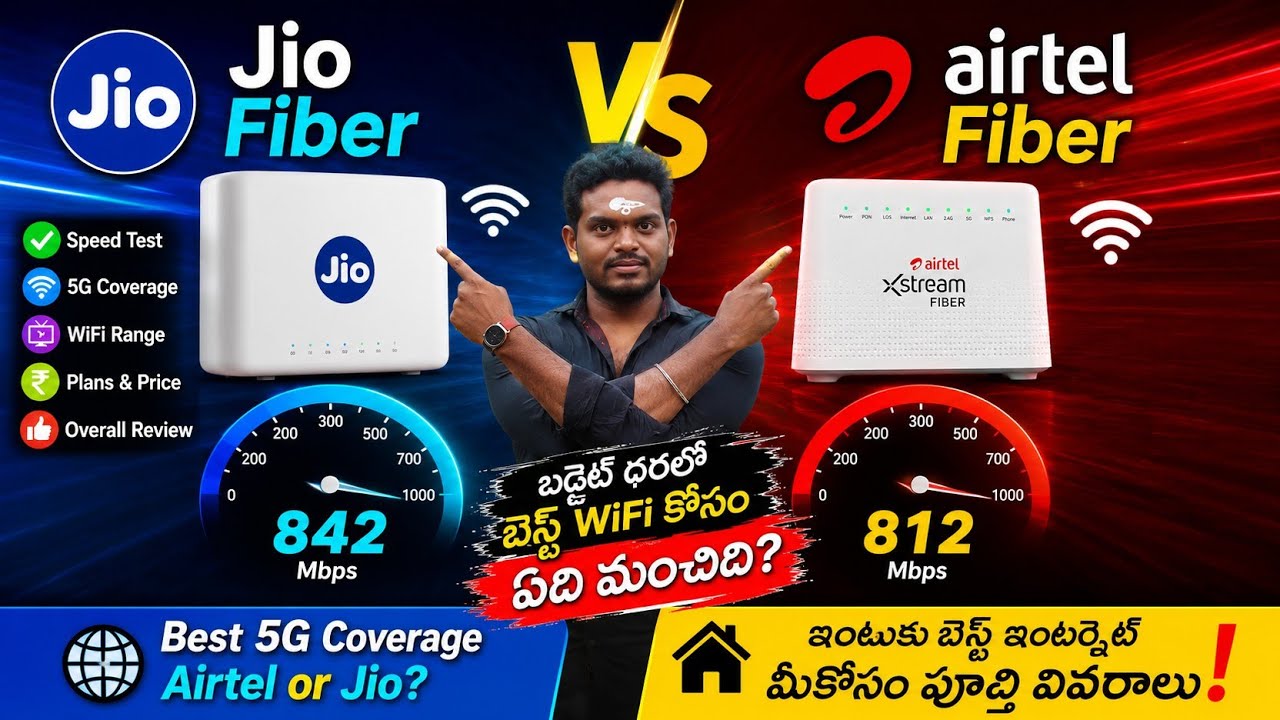Jio IPTV vs Airtel IPTV Which is Best in 2026 || Jio Iptv and Airtel Iptv full Review Telugu