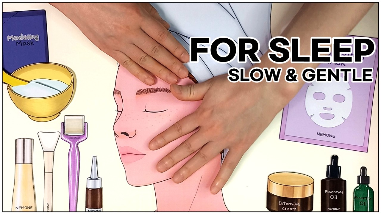 Facial ASMR for Deep Sleep Slow, Gentle Facial Care (No Talking)