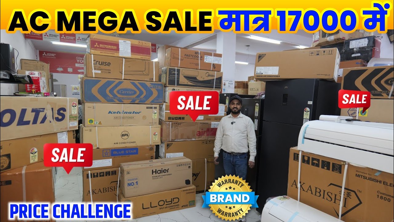 कूलर के दाम में AC | 90% OFF on AC LED TV Fridge WM Fan Kitchen Items, AC Sale Mela Brand Warranty