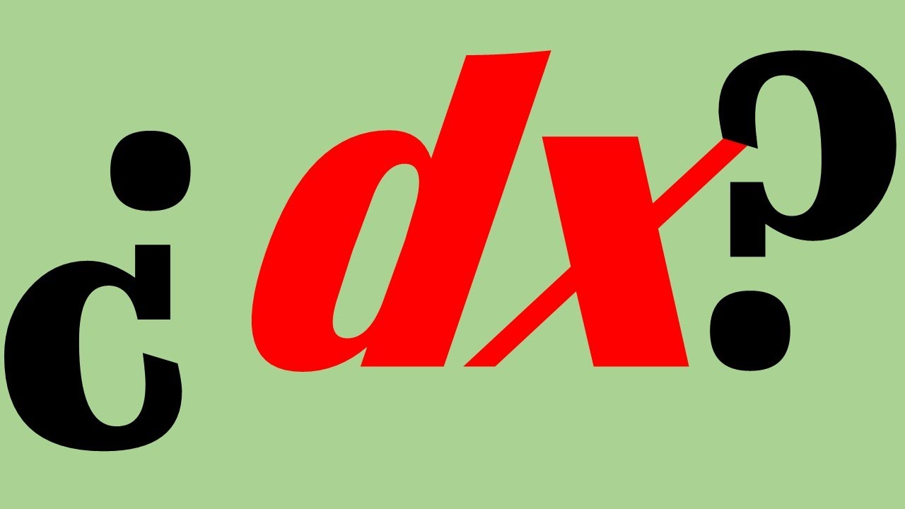 qué significa el dx de las integrales || el operador diferencial
