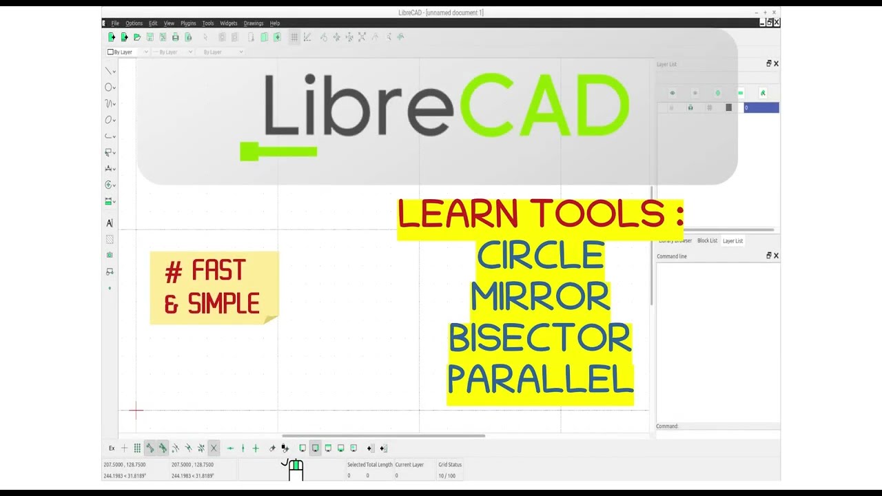How to Draw a Wall Clock - Librecad Exercise