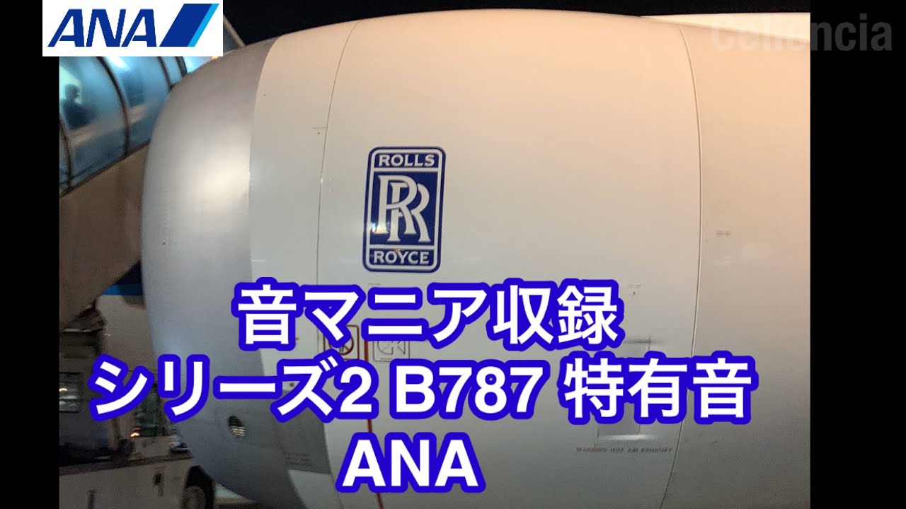 FHD 飛行機 #音マニアシリーズ 2-ANA  B787 RR製エンジン