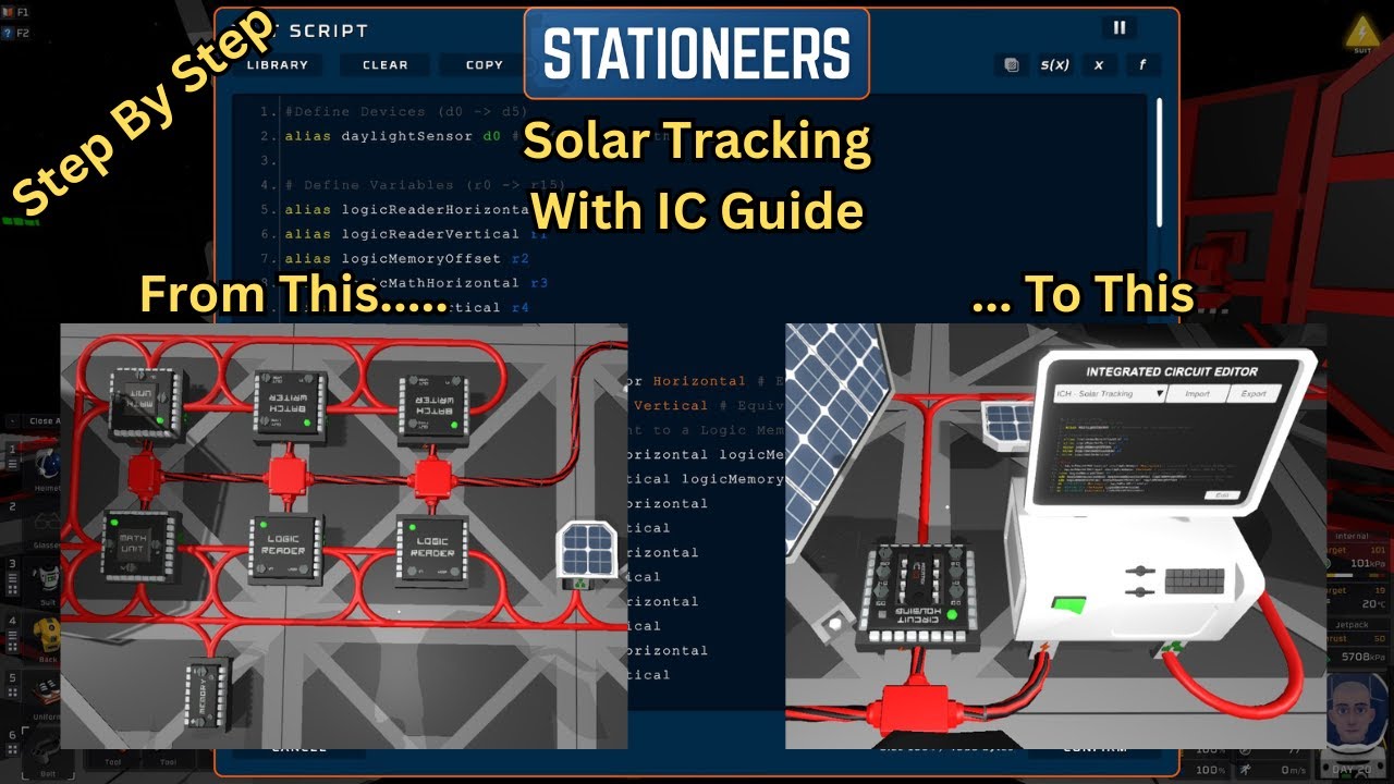 Solar Tracking with IC10 Guide - Stationeers Power Generation