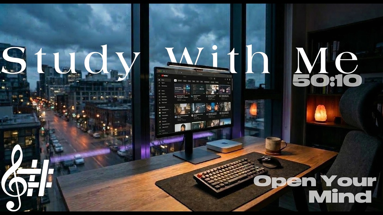 Study With Me 2-Hour | 50:10 Pomodoro | Open Your MİND | #pomodoro  #studywithme