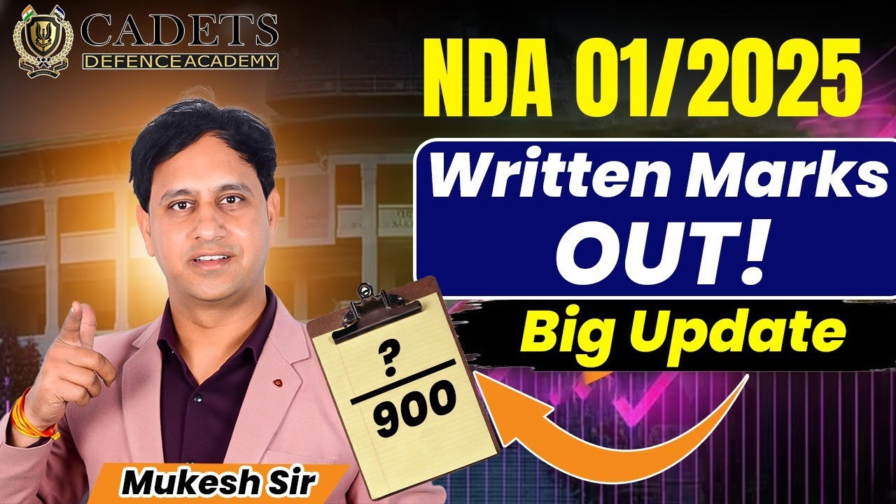 NDA 01/2025 Marks Out | UPSC NDA Result 2025 Released | NDA Cut Off & Merit List Download Now
