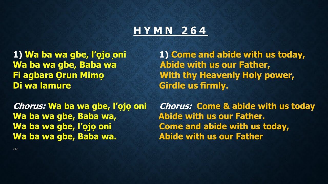 CCC Hymn 264 (Wa ba wa gbe, l'ojo oni...)  CCC,Redemption Parish Winnipeg.Canada