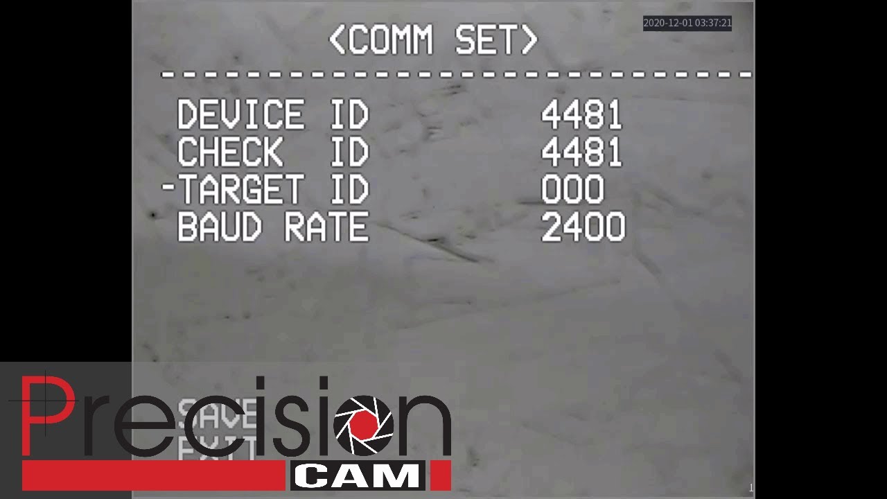 Configure Camera ID on 10X Analog Cow Camera | Precision Cam