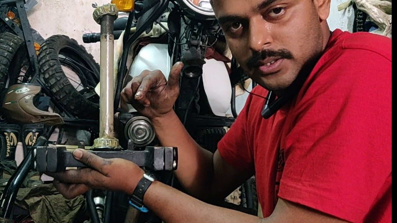 Royal Enfield Himalayan Tstam,cone bearings,racers bearings , handlebar tightening ishu