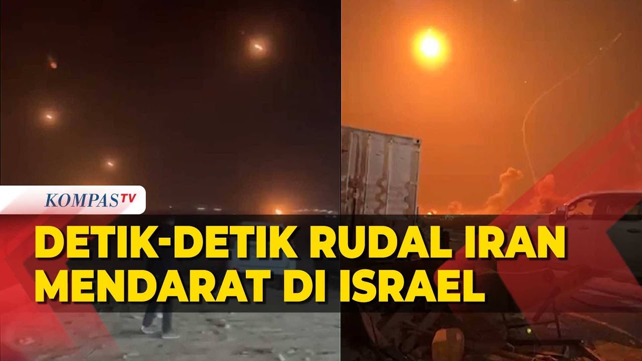 Detik-detik Dentuman Rudal Iran Mendarat di Utara Tel Aviv, Israel
