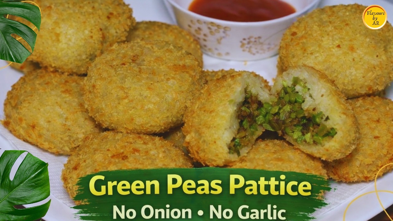 Delicious Green Peas Patties Recipe - No Onion Or Garlic! | हरे मटर की पेटिस