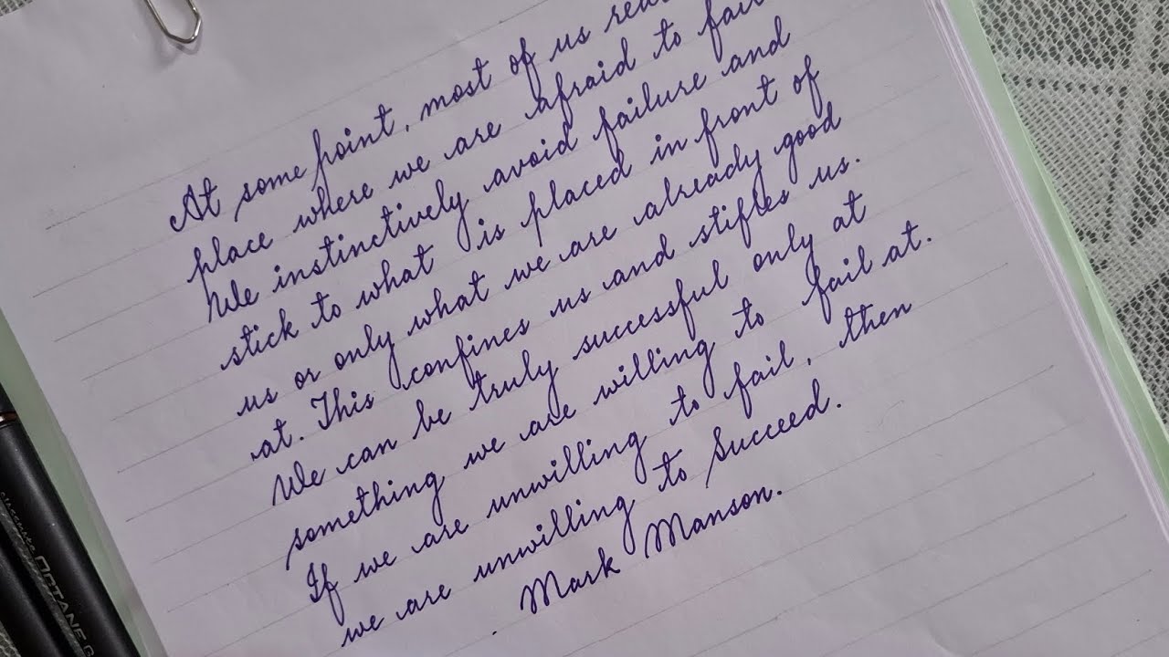 Inspirational quotes of some famous people in Cursive writing/ Cursive handwriting 