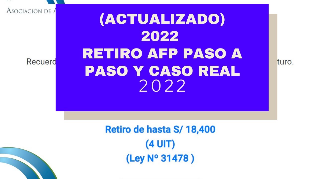 (HOY) Retiro de AFP 4 UIT 2022 - [Tutorial PASO a PASO]