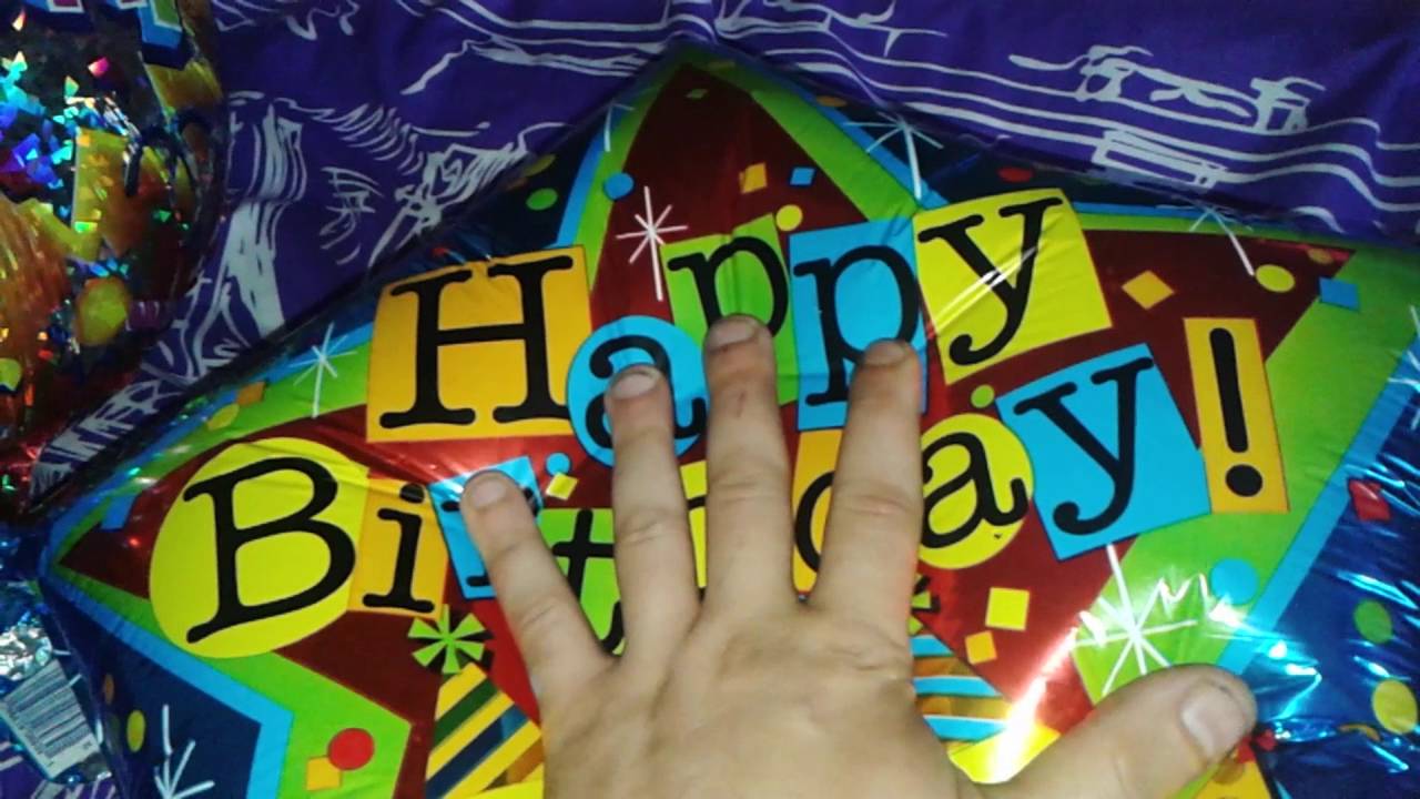 My birthday mylar balloons popping