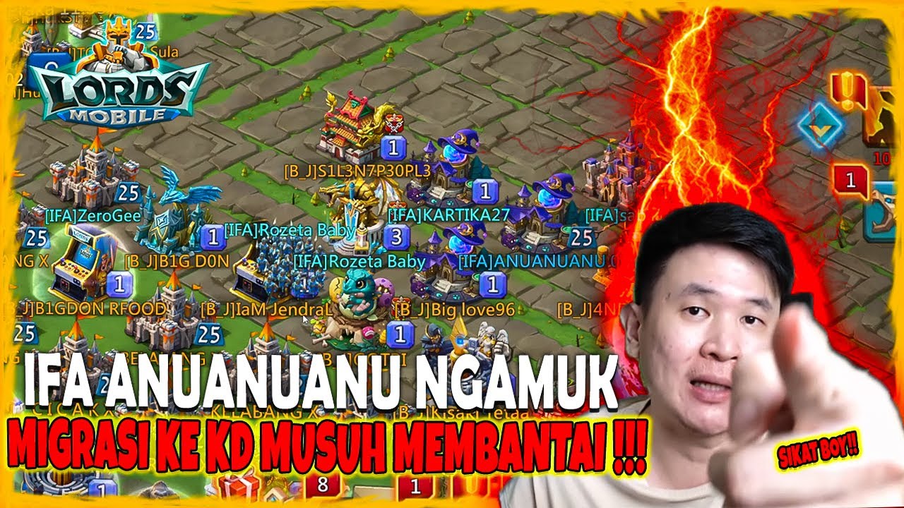 KETIKA IFA ANUANUANU MIGRASI NGAMUK BANTAI KD MUSUH !!! RALLY MAHAL !!! - Lords Mobile Indonesia