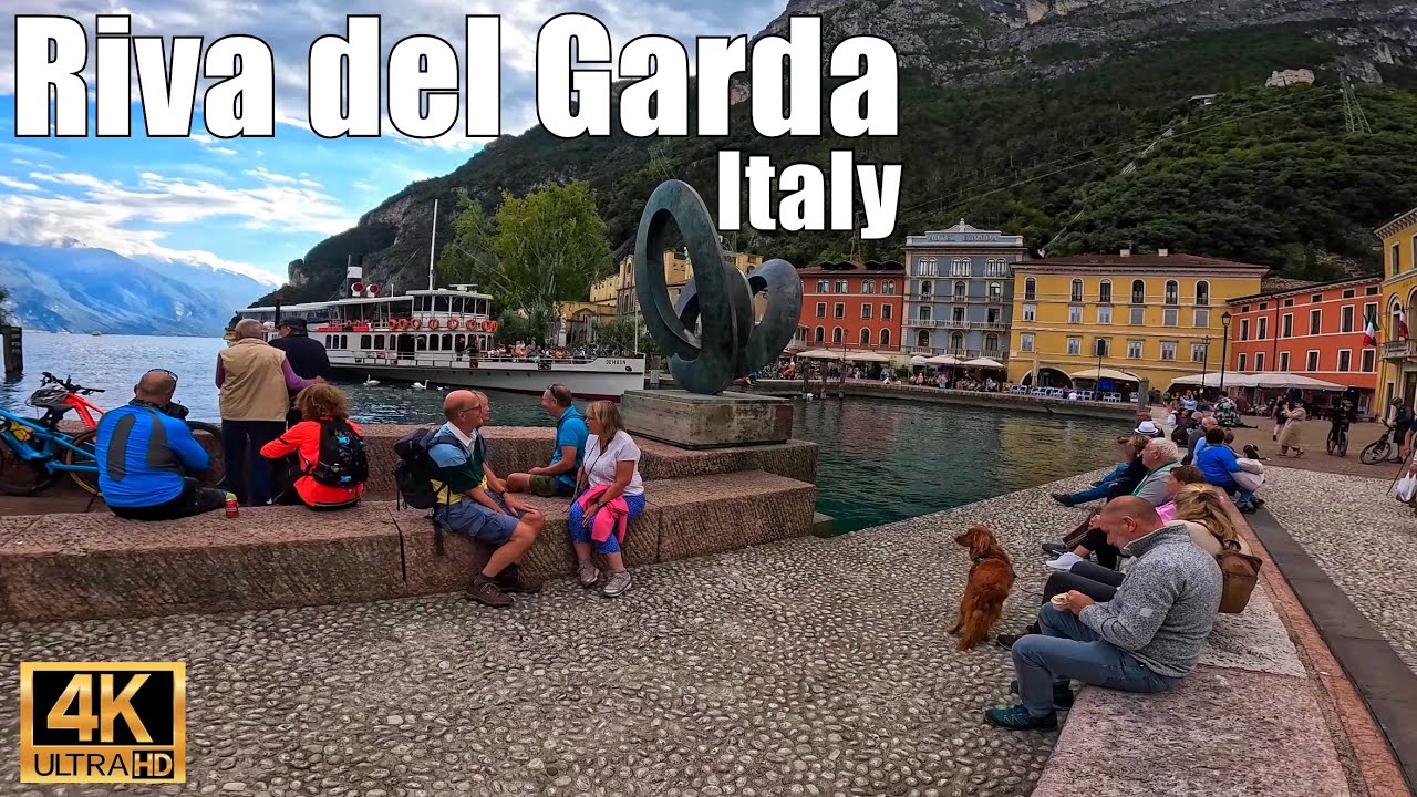 Riva Del Garda, Lake Garda (ITALY) 🇮🇹, 4K Walking Tour