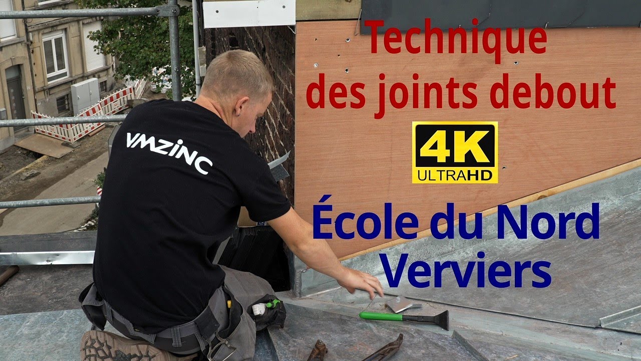 Réalisation d’une toiture en zinc | École du Nord de Verviers