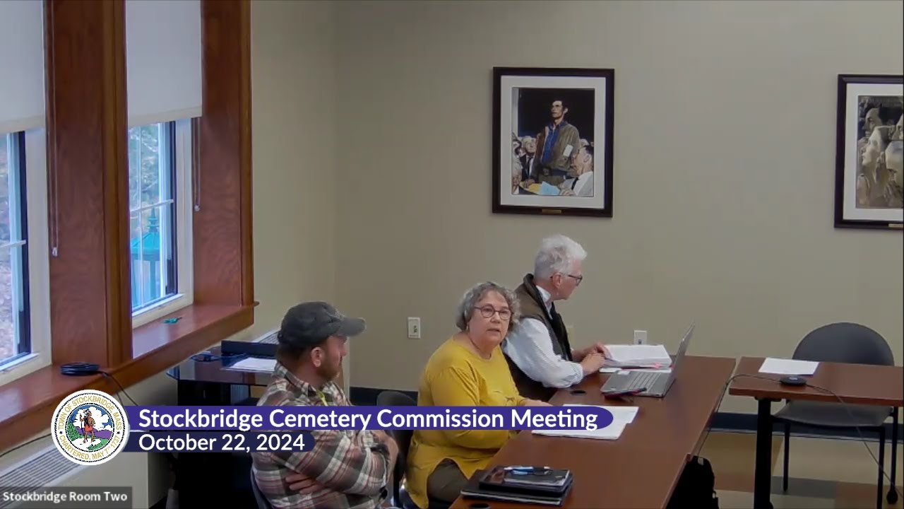 Stockbridge Cemetery Commission Meeting, October 22, 2024