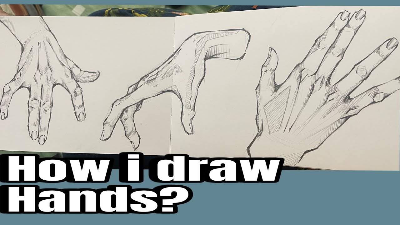 How I draw hands ? Easy ( step by step )