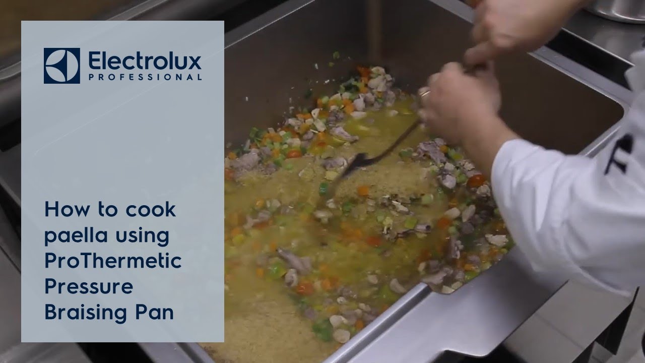 How to cook paella using ProThermetic Pressure Braising Pan | Electrolux Professional
