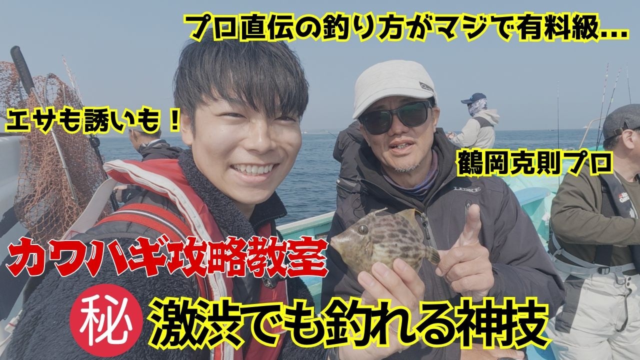 【カワハギ釣り】（神）鶴岡克則プロから聞く釣り方がヤバすぎた。激しぶでもあたりを出す方法、神技を見逃すな！！
