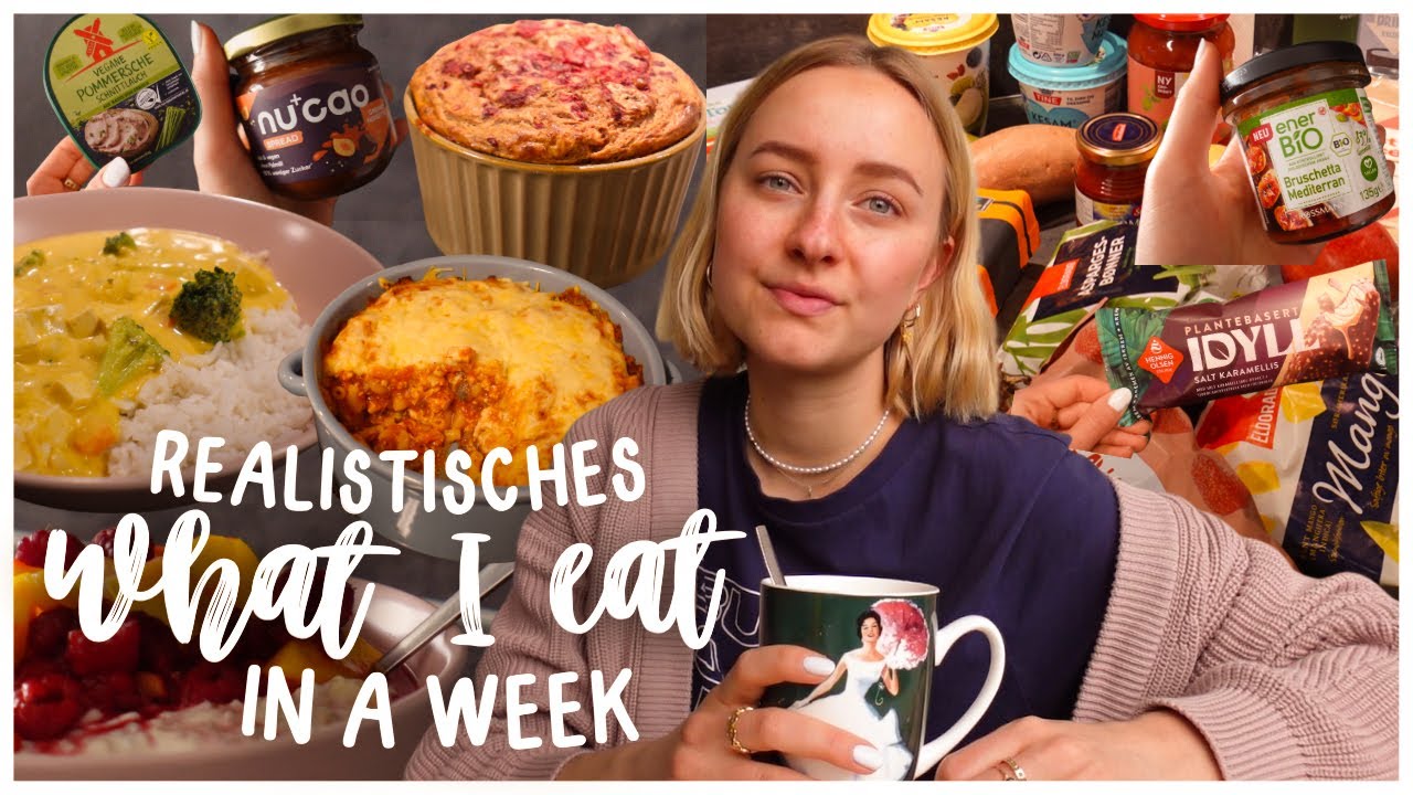 REALISTISCHES WHAT I EAT IN A WEEK - Veggie Nudelauflauf, Wraps, Bubble-Waffeln, Linsen Curry & mehr