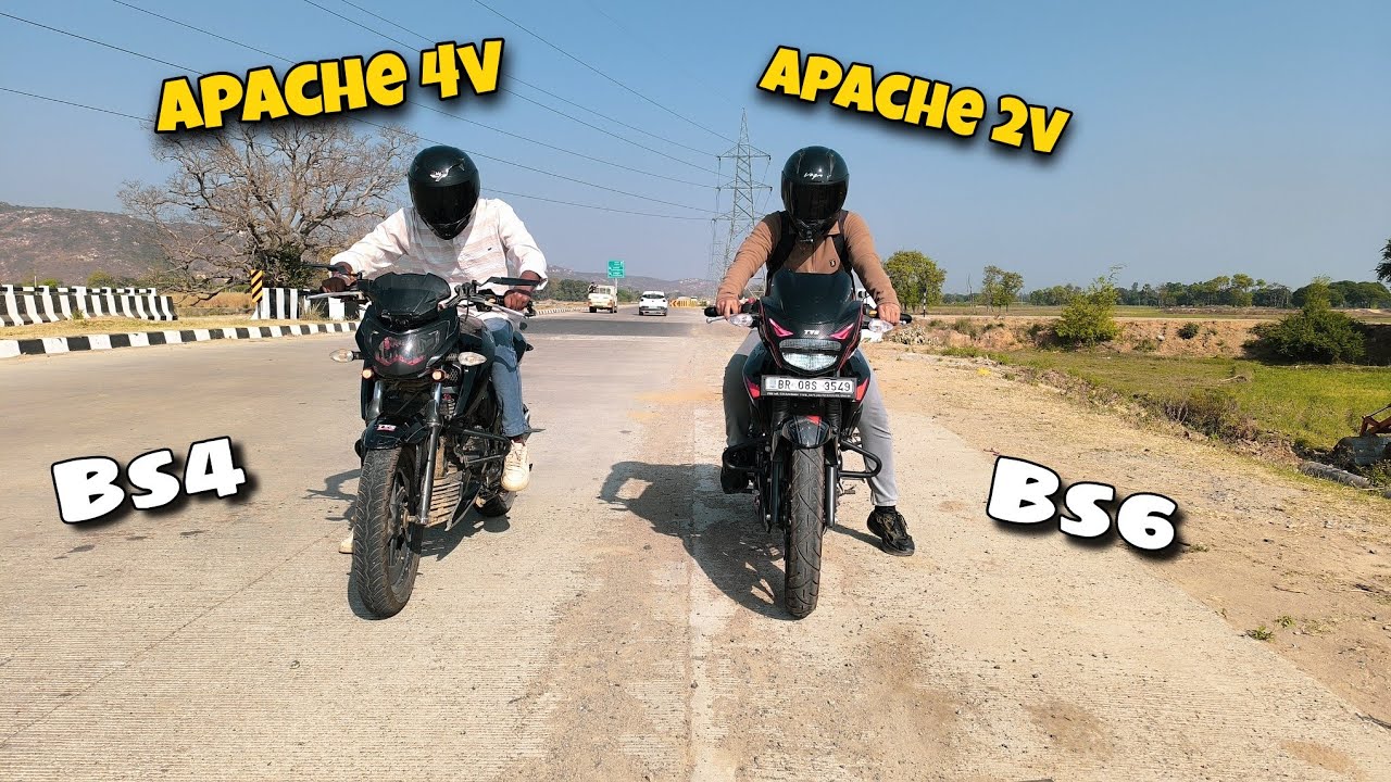 TVS Apache 4V vs 2V 🔥 One Attempt Drag Race | Result Shocking 😱 | #dragrace 