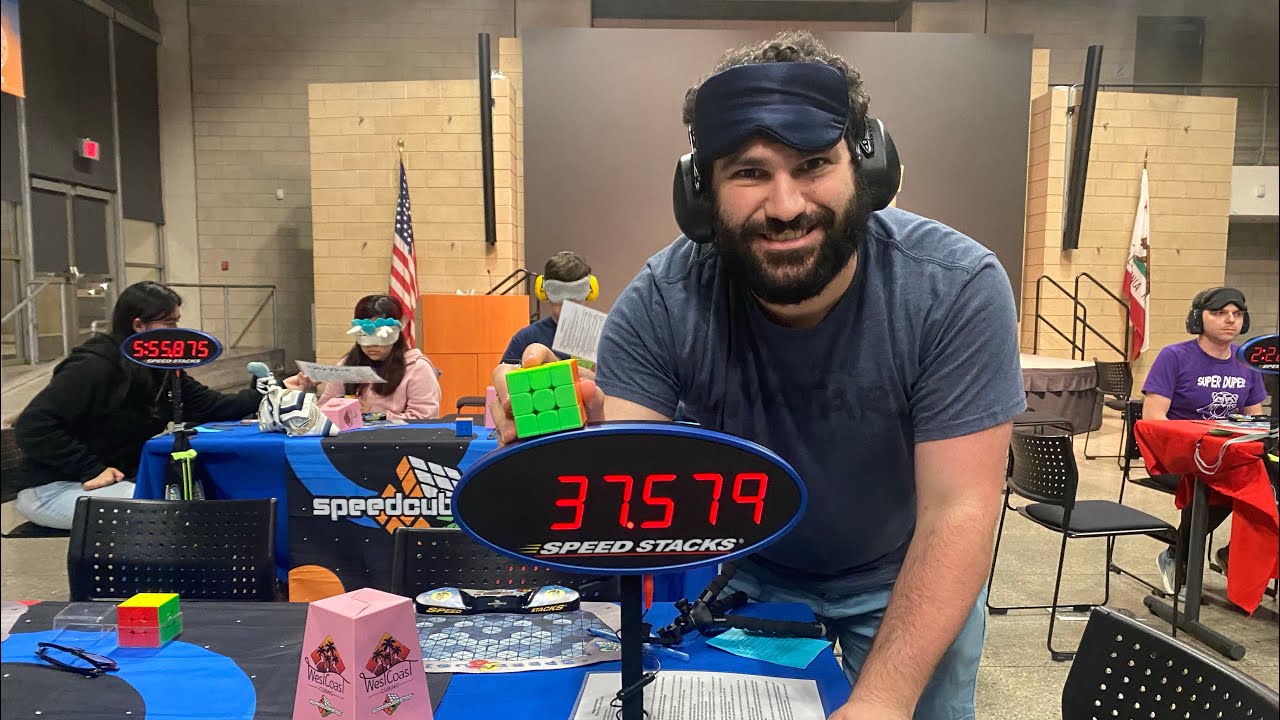 My first sub-40!! Rubik&rsquo;s cube solved blindfolded officially in 37.57!