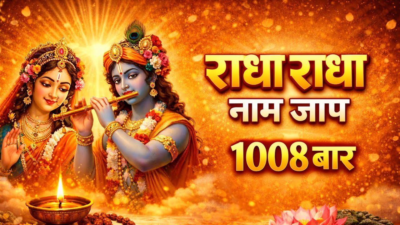 राधा राधा नाम जाप 1008 बार | Radha Mantra Meditation | Peace & Bhakti | Deep Meditation #radharadha 