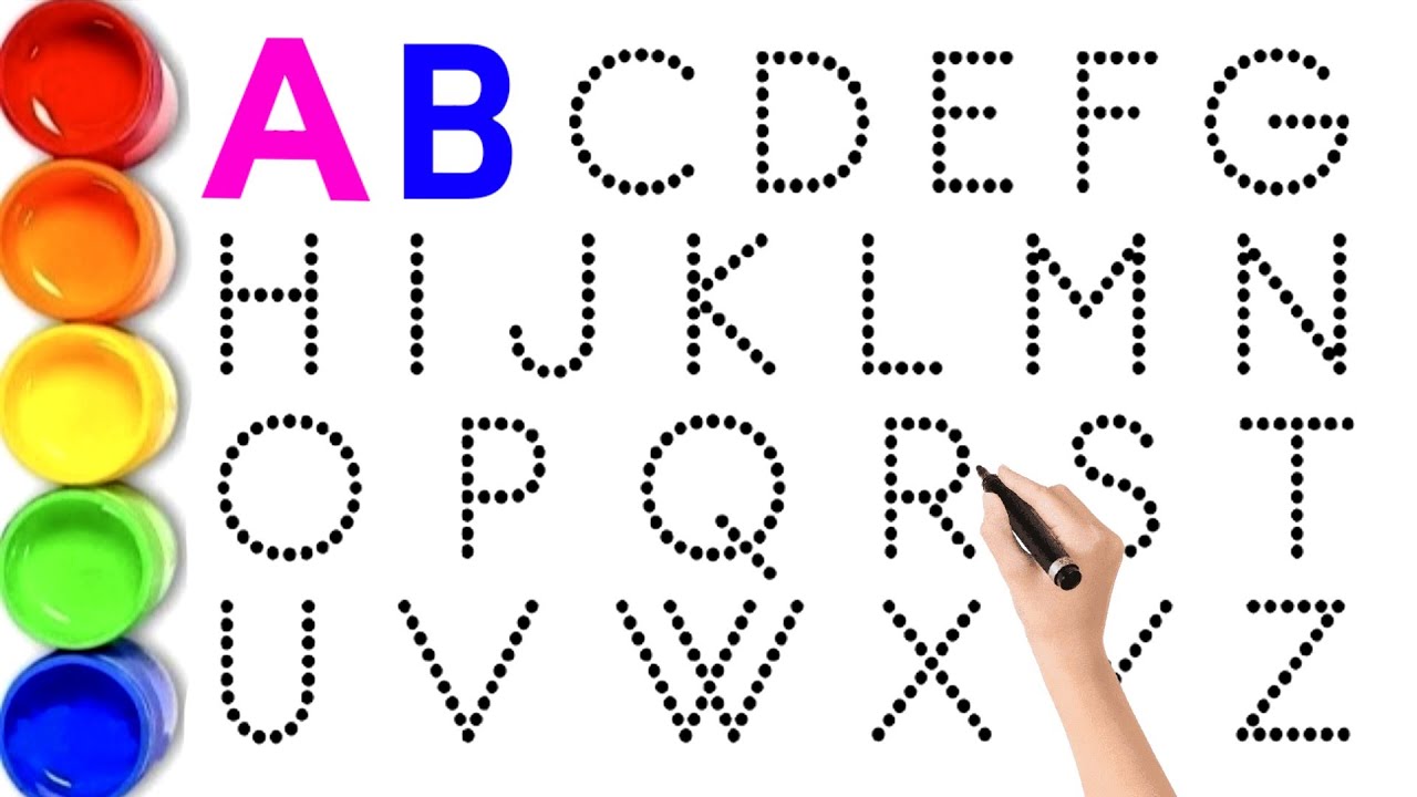 ABC Alphabet Tracing for Kids | Learn A to Z Letters | Preschool Learning Video. a b c d e f g
