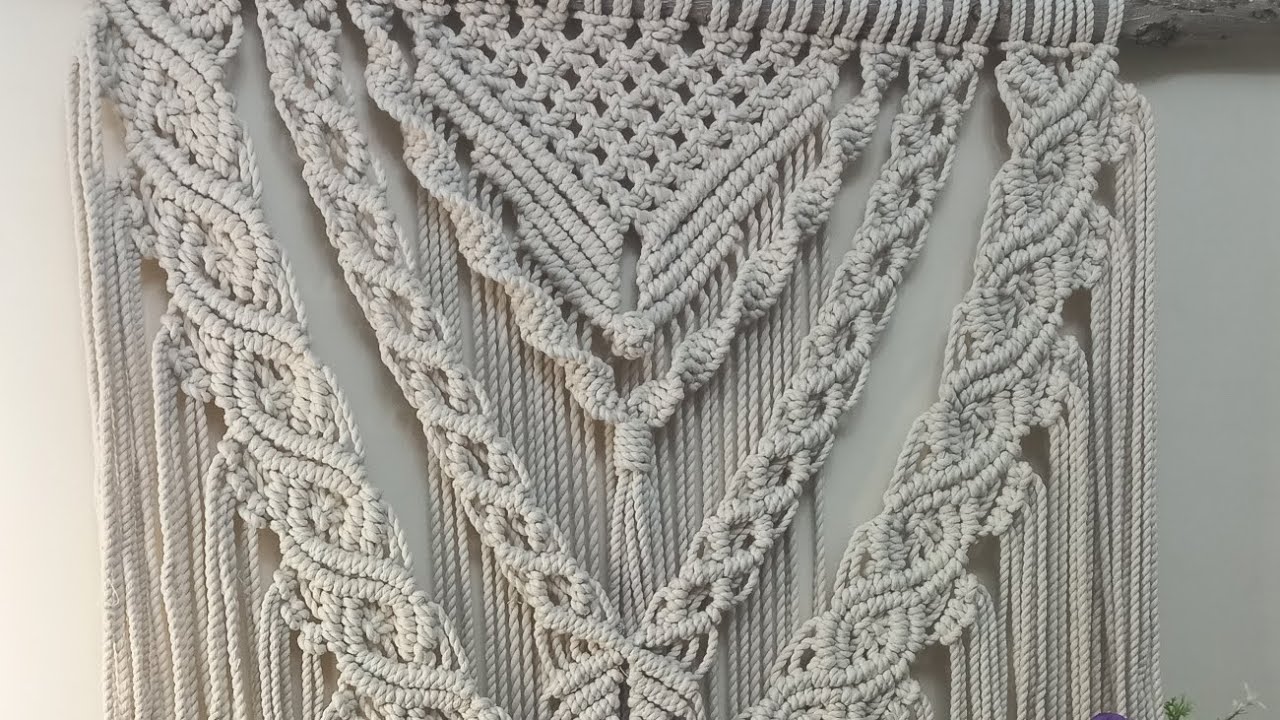 Macrame layered wall hanging tutorial easy for beginners/ #decoration #macrame #Maha_magdy_crochet