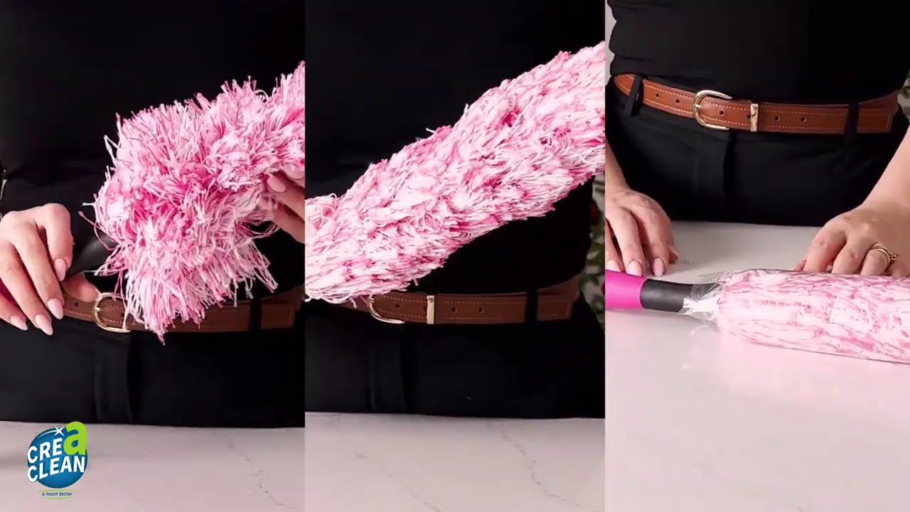 CREaCLEAN   Mikrofaser Staubwedel &ndash; Staubmagnet mit Vorrichtung f&uuml;r Teleskopstange