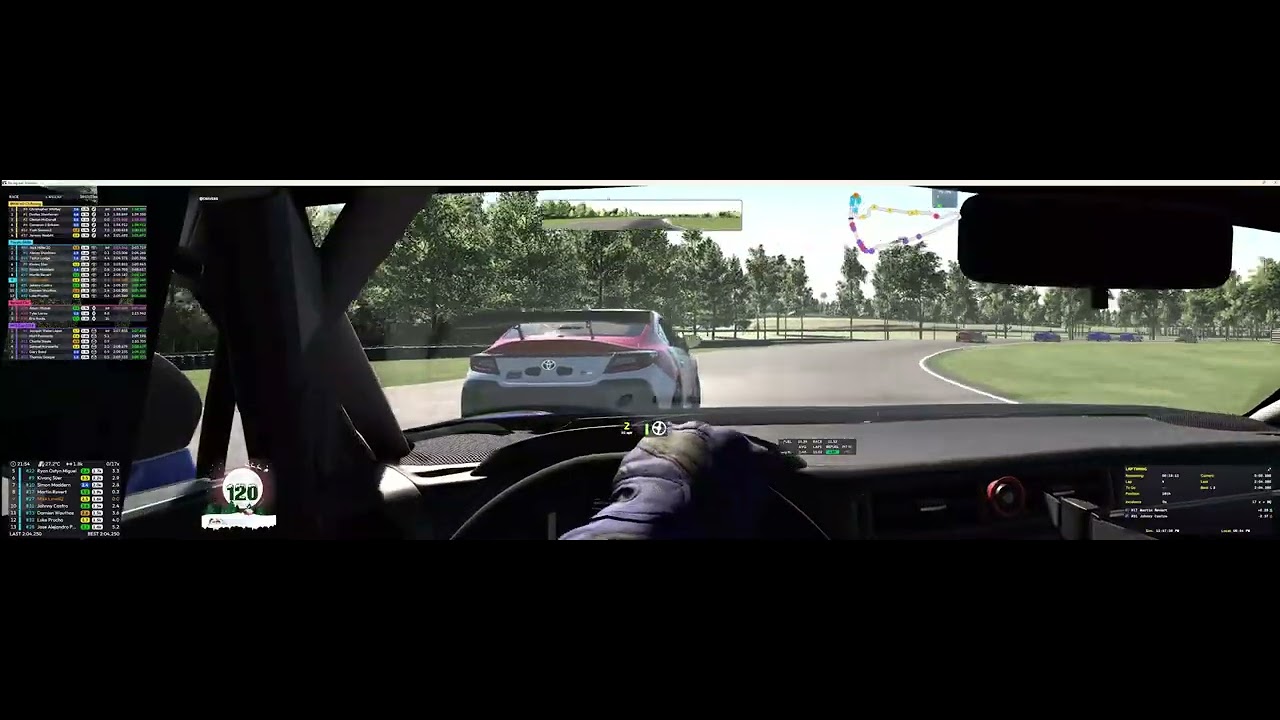 iRacing season 1 week 1 PCC at virginia 1700IR running in a 1900IR+field spilt 1