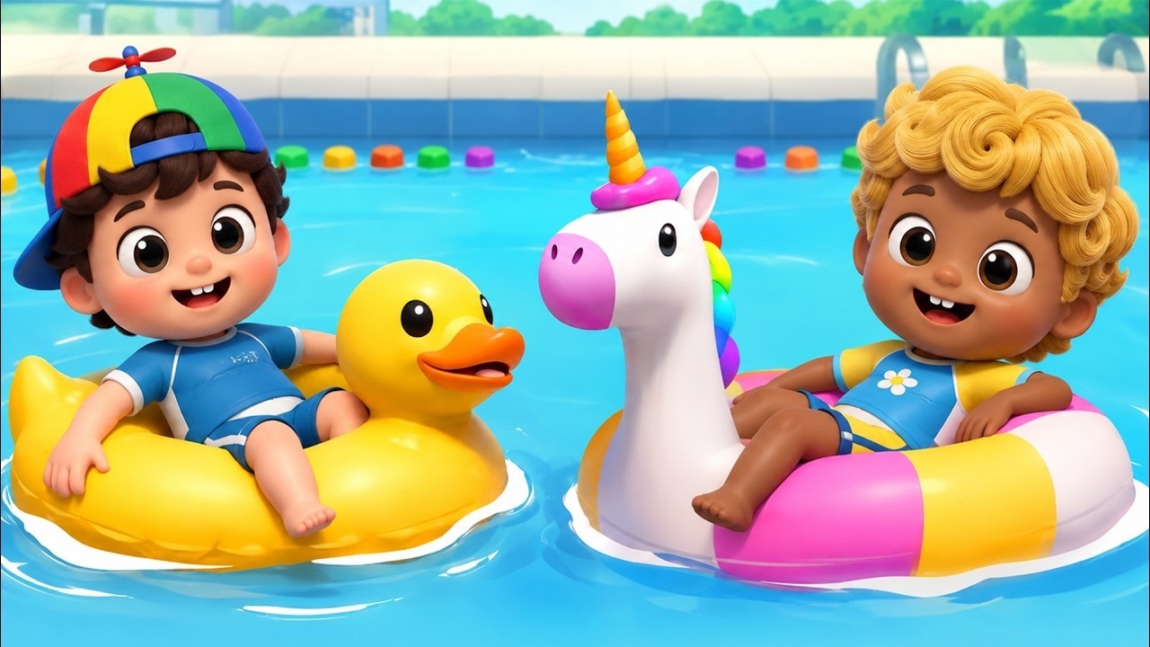 Safety In The Swimming Pool Song 💦 | Swimming Pool Safety Rules for Kids 🏊&zwj;♂️ | Kids Safety Song