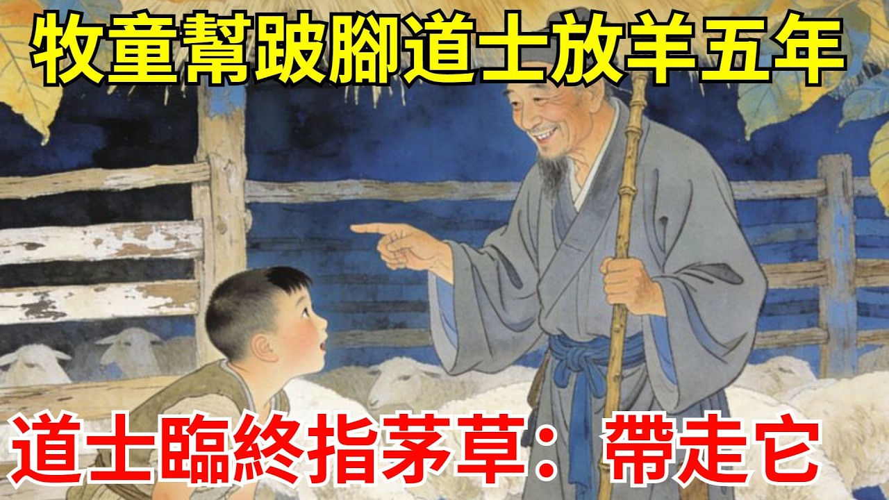 牧童幫跛腳道士放羊五年，風雪無阻。道士臨終笑指羊圈茅草：帶走它。草中裹著《青囊風水秘訣》，少年勘龍脈定陰陽，堪輿界尊其為茅山外傳第一人！#故事頻道#聽書#民間故事#說書#善有善報#爽文