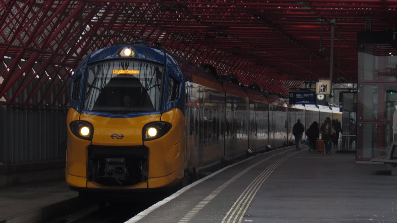 Trains at Almere Centrum with new camera