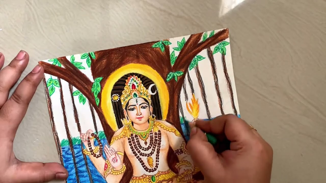 Dakshinamurthy drawing | Dakshinamurthy pencil sketch | Timelapse video | neerajakanna