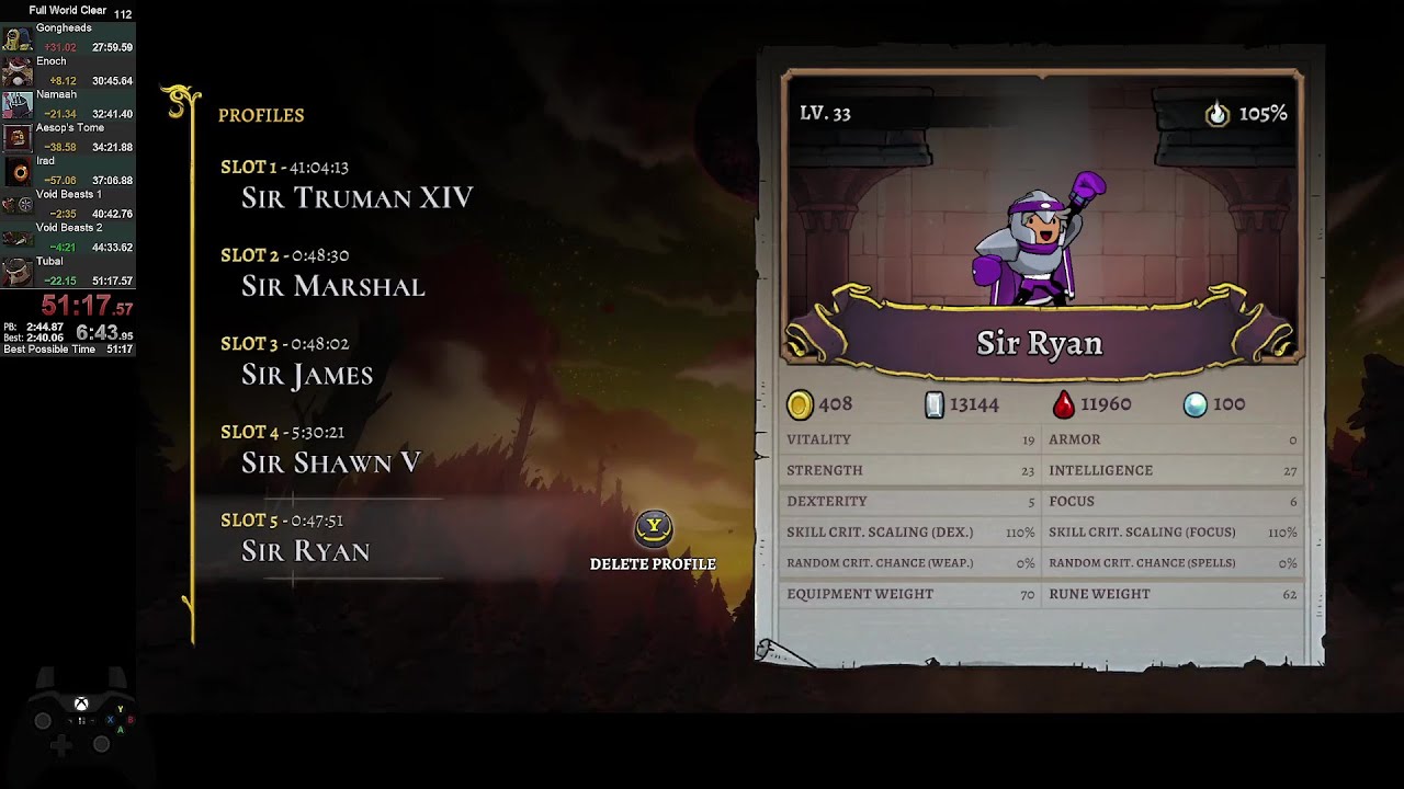 Rogue Legacy 2 - Any% in 47:51 [Old Patch]