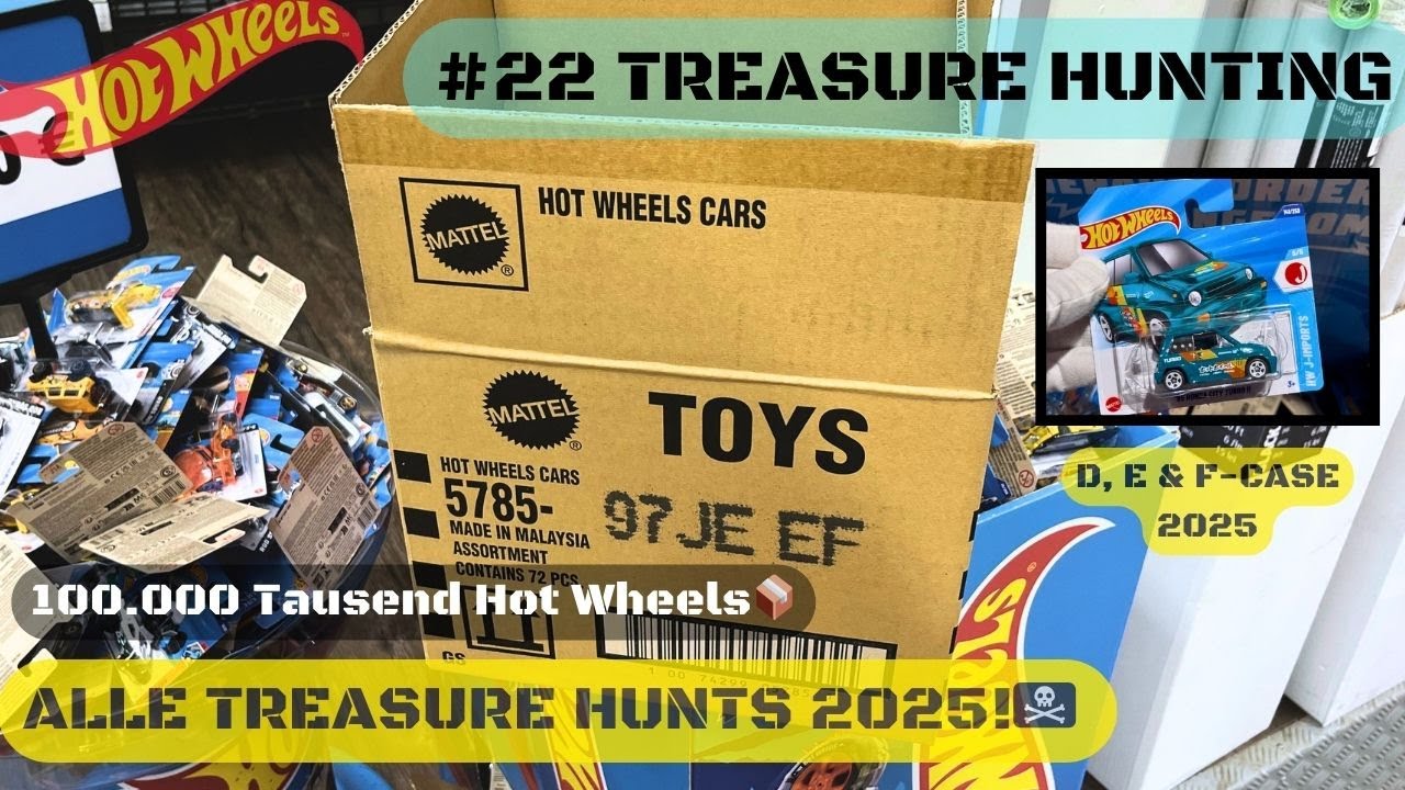 XXL Schatzsuche - 100.000 Hot Wheels 📦 Alle Treasure Hunt's aus 2025!🏴‍☠️
