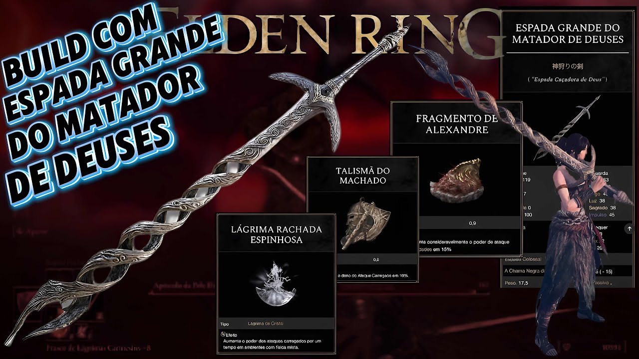 Build com ESPADA GRANDE DO MATADOR DE DEUSES em ELDEN RING - MONTANDO DO ZERO!#2