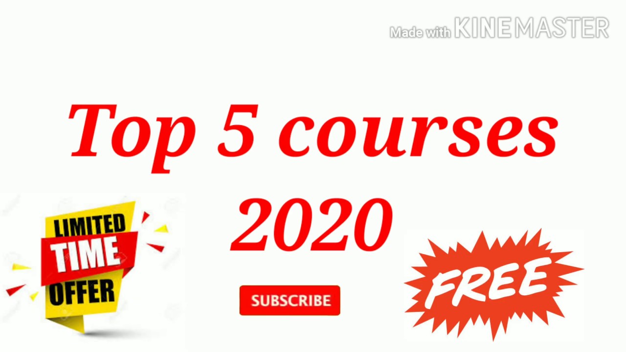 #topcourses #freecourses #2020 #onlinecourses Top 5 courses for Free with certificate 2020